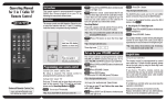 Universal Remote Control UR-S475TVE User's Manual