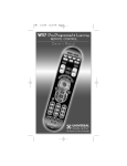 Universal Remote Control CONTROL WR7 User's Manual