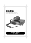 Uniden UH088SX CB User's Manual