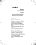 Uniden UDRC13 User's Manual