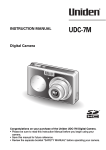 Uniden UDC-7M User's Manual