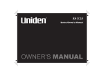 Uniden SS E15 User's Manual