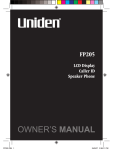 Uniden FP205 User's Manual