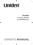 Uniden DSS8905 User's Manual