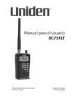 Uniden BC75XLT Owner's Manual