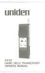 Uniden AX52 User's Manual