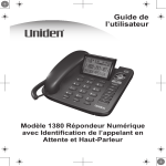 Uniden 1380BK Owner's Manual