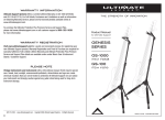 Ultimate Support Systems Musical Toy Instrument GS 100 User's Manual