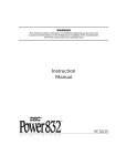 Tyco Power832 User's Manual
