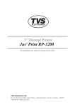 TVS electronic RP-3200 User's Manual