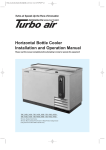 Turbo Air TBC-24SD, 24SB User's Manual