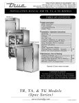 True Manufacturing Company TR2RRT-2S-2S User's Manual