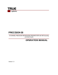 True Manufacturing Company PRECISION 8i User's Manual