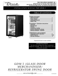 True Manufacturing Company GDM-3 User's Manual