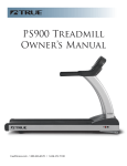 True Fitness Treadmill PS900 User's Manual