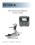 True Fitness Touchscreen Elliptical User's Manual