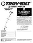 Troy-Bilt Trimmer TB525CS User's Manual
