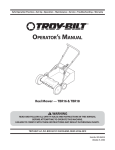 Troy-Bilt TBR18 User's Manual