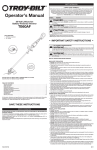 Troy-Bilt TB60AF User's Manual