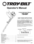 Troy-Bilt TB4BP User's Manual