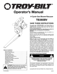 Troy-Bilt TB360BV User's Manual