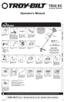 Troy-Bilt TB32 EC User's Manual