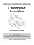 Troy-Bilt TB1942 User's Manual