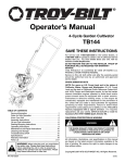 Troy-Bilt TB144 User's Manual