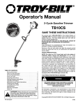 Troy-Bilt TB10CS User's Manual