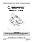 Troy-Bilt Super Bronco XP__Lawn Tractor User's Manual