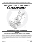 Troy-Bilt STORM Series User's Manual