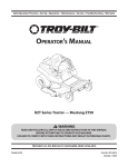 Troy-Bilt ZT50 User's Manual