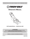 Troy-Bilt J830 User's Manual