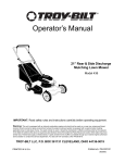 Troy-Bilt 436 User's Manual