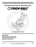 Troy-Bilt 31AE6GKF500 User's Manual