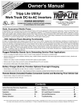 Tripp Lite Utility/ Work Truck DC-to-AC Inverters User's Manual