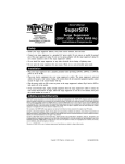 Tripp Lite Super5FR User's Manual