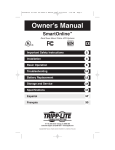 Tripp Lite SmartOnline SU1000RTXL2UHV User's Manual