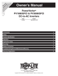 Tripp Lite POWERVERTER PV1800GFCI User's Manual