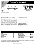 Tripp Lite PowerVerter Plus DC-to-AC Inverter User's Manual