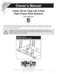 Tripp Lite Open Frame Rack Caster Kit SRCASTER User's Manual