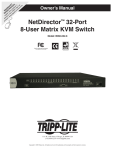 Tripp Lite NetDirector B060-032-8 User's Manual