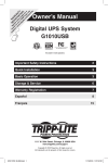Tripp Lite G1010USB User's Manual