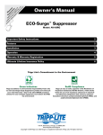 Tripp Lite ECO-SURGE AV10IRG User's Manual
