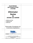 Trion ELIMINATOR SE800E User's Manual
