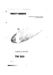 Tricity Bendix TM 560 User's Manual