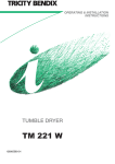 Tricity Bendix TM 221 W User's Manual
