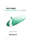 Tricity Bendix TM 220 W User's Manual