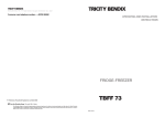 Tricity Bendix TBFF 73 User's Manual