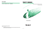 Tricity Bendix TB 85 F User's Manual